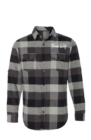 Long Sleeve Flannel Grey And Black