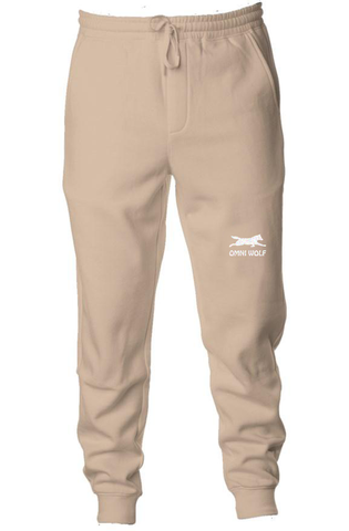 Pigment Dyed Fleece Joggers - Pastel Sandstone