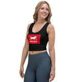 Red Tag Crop Top - Black