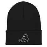 Fluffy Dog Cuffed Beanie