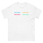 Omni Wolf Colored Font Men's heavyweight tee White