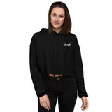 Women Embroidered Cropped Hoodie