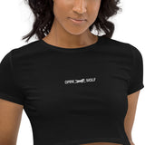 Omni Wolf Embroidered Organic Crop Top