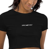 Omni Wolf Embroidered Organic Crop Top