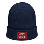 Organic Ribbed Beanie - Navy