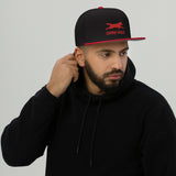 Omni Wolf Logo Snapback Hat - Black & Red